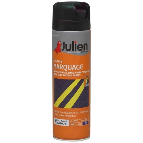 Julien Bombe peinture Marquage 500 ml - Noir Mat