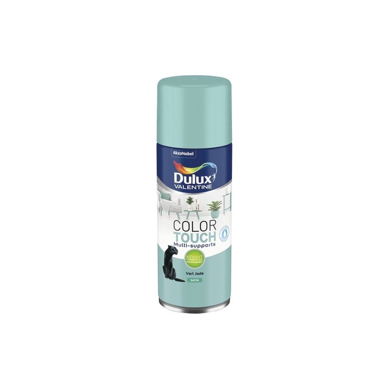 Dulux Valentine Bombe peinture 400 ml Color Touch Satin - Vert Jade