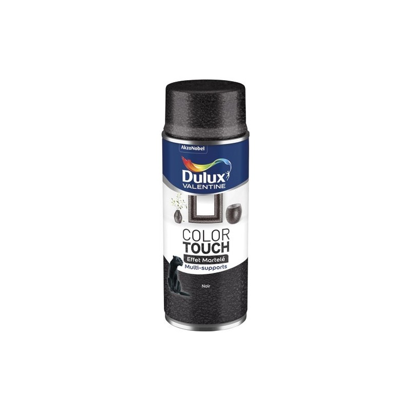 Dulux Valentine Bombe peinture 400 ml Color Touch Effet Martelé - Noir