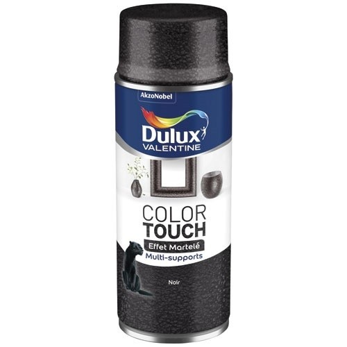 Dulux Valentine Bombe peinture 400 ml Color Touch Effet Martelé - Noir
