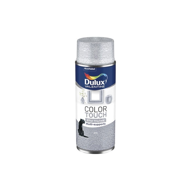 Dulux Valentine Bombe peinture 400 ml Color Touch Effet Martelé - Gris métal