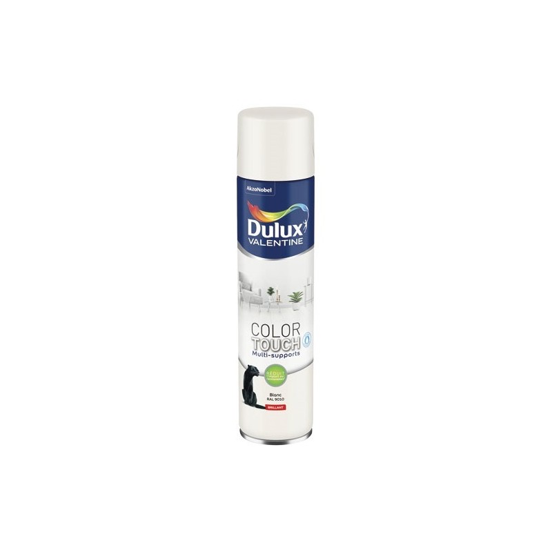 Dulux Valentine Bombe peinture 600 ml Color Touch Brillant - Blanc