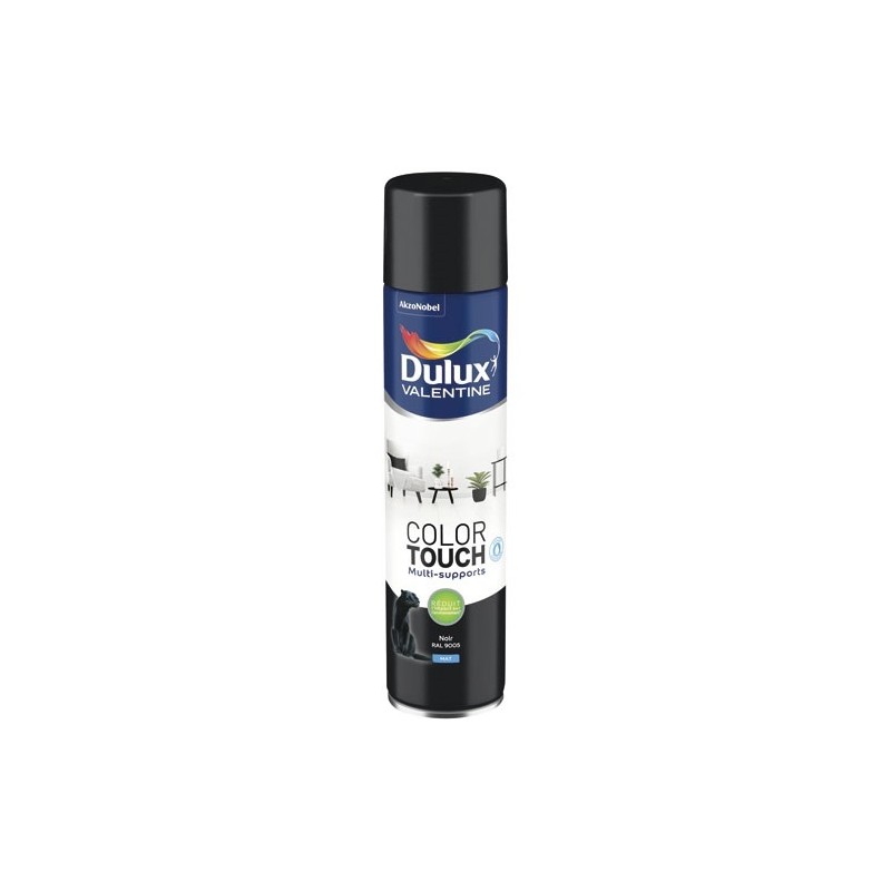 Dulux Valentine Bombe peinture 600 ml Color Touch Mat - Noir