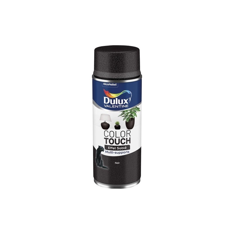 Dulux Valentine Bombe peinture 400 ml Color Touch Effet Sablé - Noir
