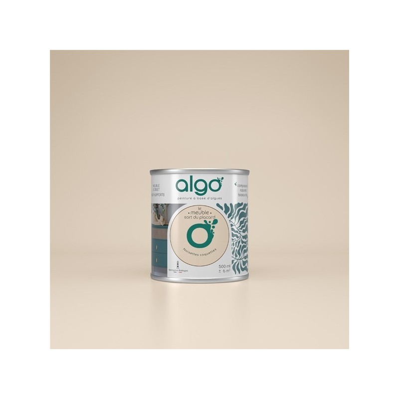 Algo Peinture pour meubles 0,5 L Mat - Beige les Noisettes Coquettes