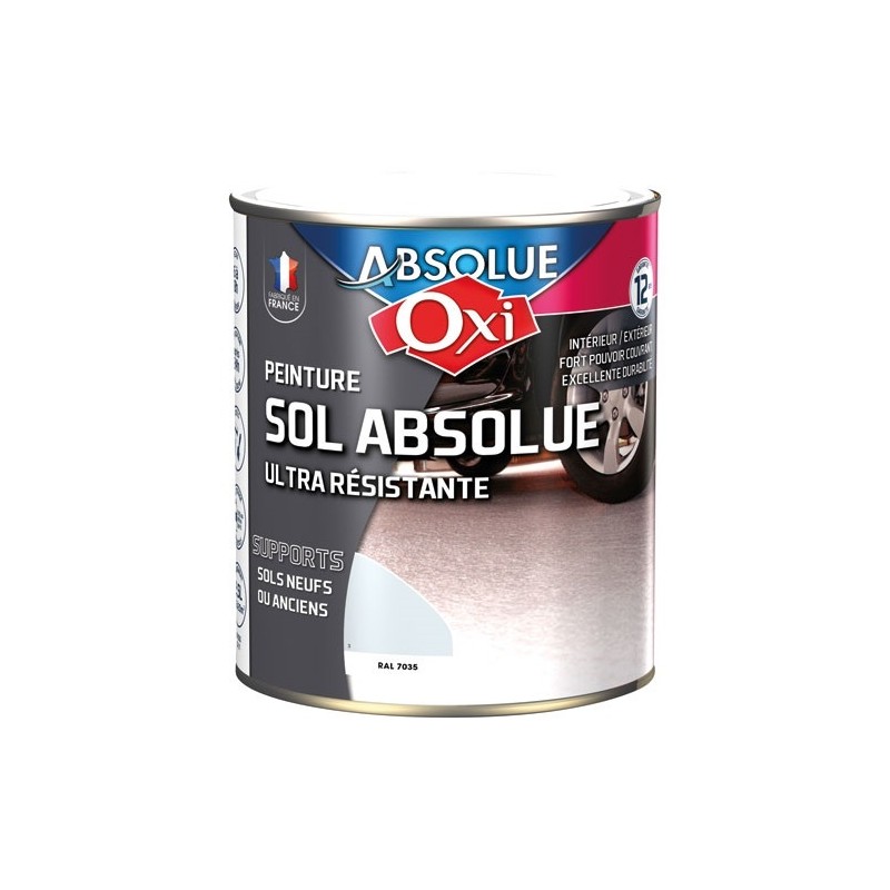 OXI Peinture sol Veloutée 2,5 L Sol Absolue - Gris Clair