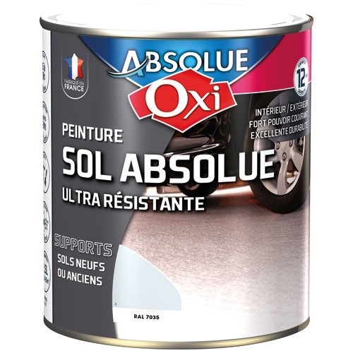 OXI Peinture sol Veloutée 2,5 L Sol Absolue - Gris Clair