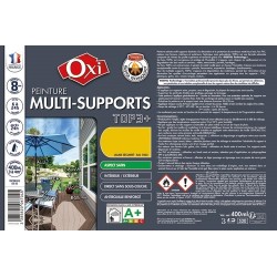 OXI Bombe peinture Satin Multi-supports 400 ml Top 3+ - Jaune Sécurité - Image 2