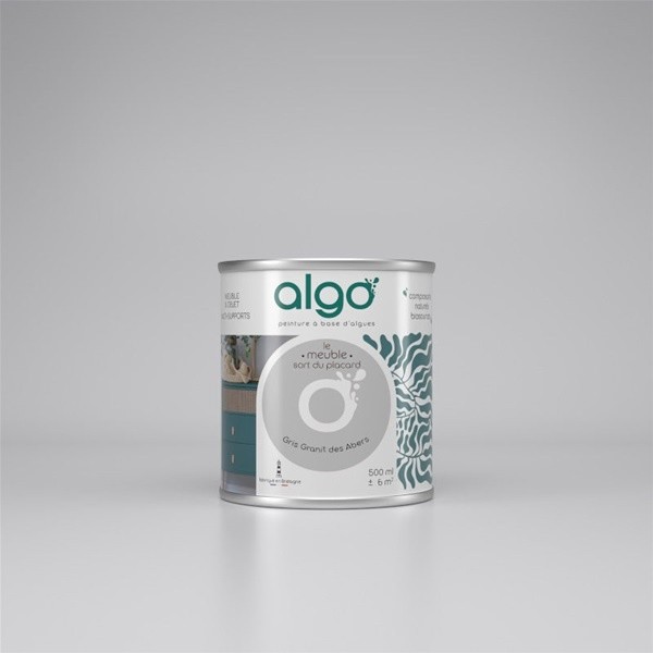Algo Peinture pour meubles 0,5 L Mat - Gris Granit des Abers
