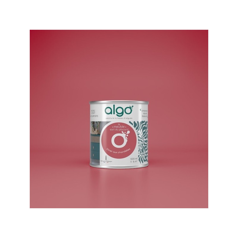 Algo Peinture pour meubles 0,5 L Mat - Rose Dîner aux Chandelles