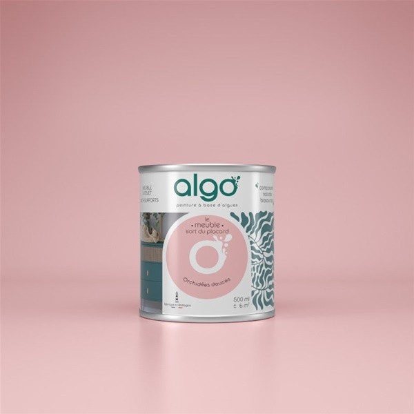 Algo Peinture pour meubles 0,5 L Mat - Rose Orchidées Douces