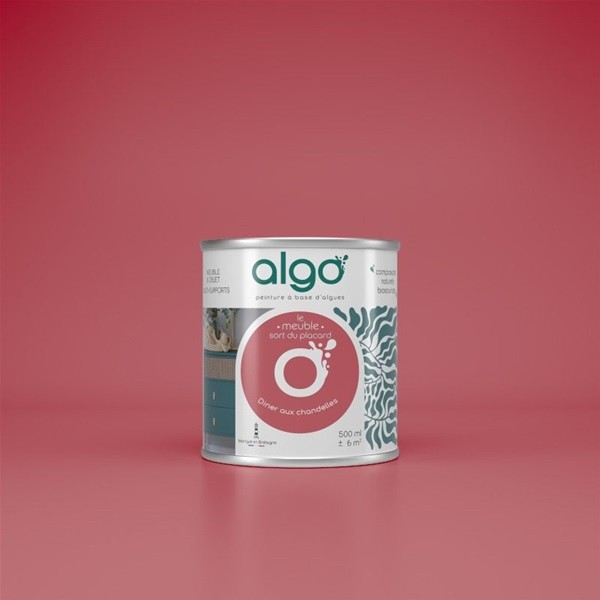 Algo Peinture pour meubles 2 L Mat - Rose Dîner aux Chandelles