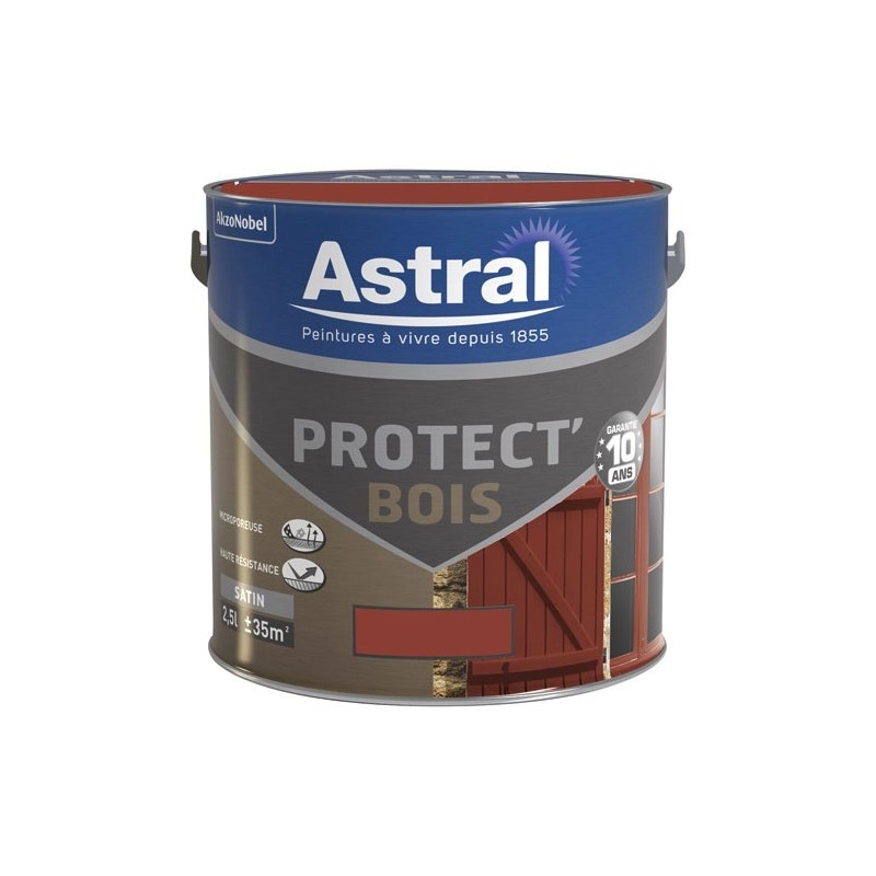Astral Peinture glycéro Bois 500 ml Satin Protect' Bois - Ton Bois