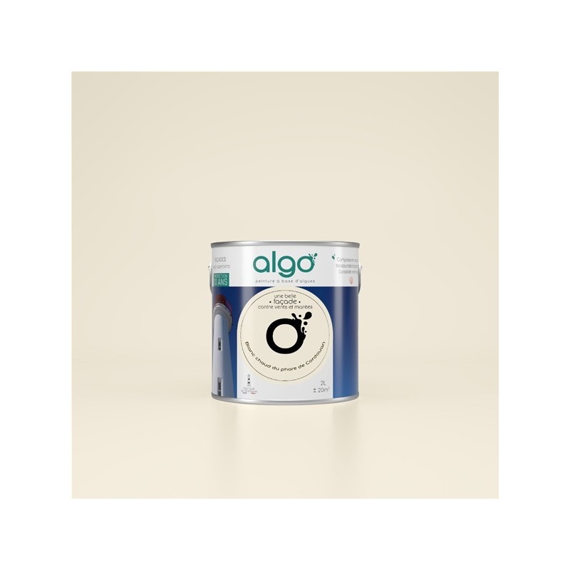 Algo Peinture façade extérieure 2 L - Blanc Chaud du phare de Cordouan