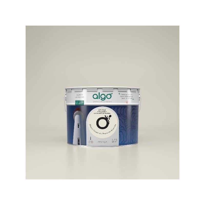 Algo Peinture façade extérieure 10 L - Blanc Cassé du phare de Biarritz