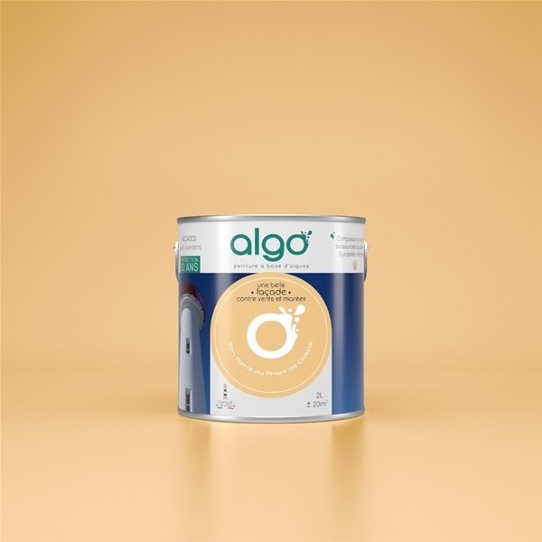 Algo Peinture façade extérieure 2 L - Jaune ton Pierre du phare de Cassis