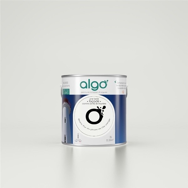 Algo Peinture façade extérieure 2 L - Blanc Pur du phare de l'île Vierge
