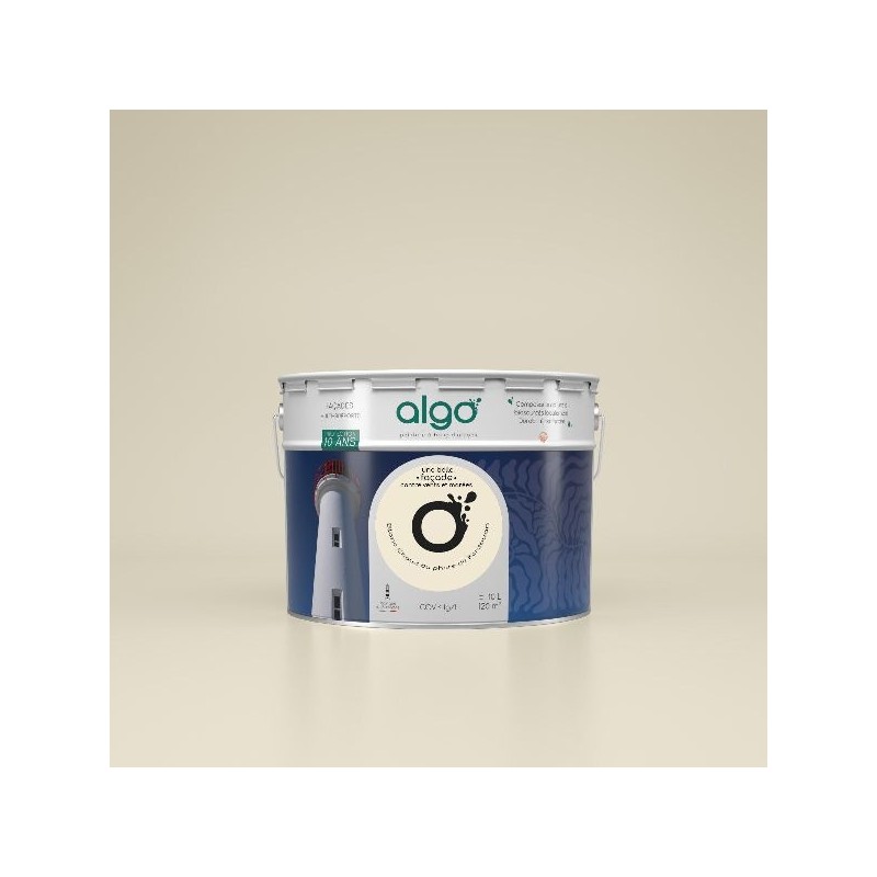 Algo Peinture façade extérieure 10 L - Blanc Chaud du phare de Cordouan