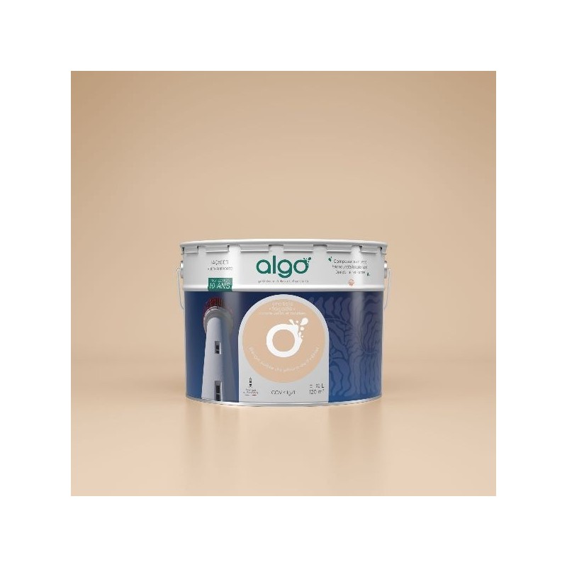 Algo Peinture façade extérieure 10 L - Beige Sable du phare de Fréhel