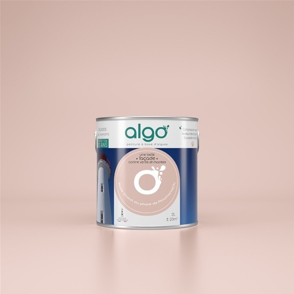 Algo Peinture façade extérieure 2 L - Rose Granit du phare de Ploumanac'h