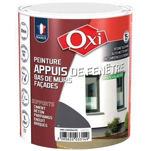 OXI Peinture appuis de fenêtre 1 L - Gris Anthracite RAL7016