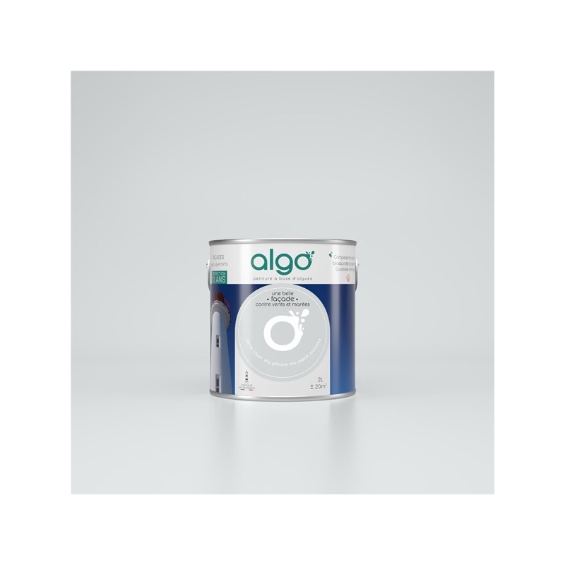 Algo Peinture façade extérieure 10 L - Gris Clair du phare du petit Minou