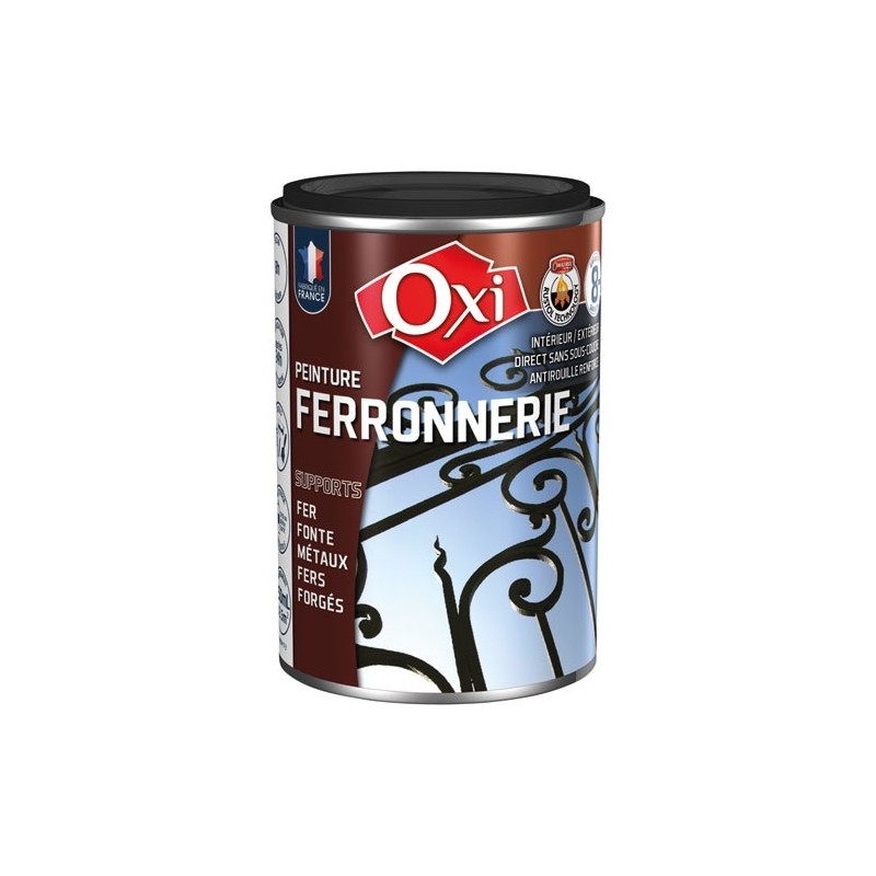 OXI Peinture ferronnerie 0,25 L Velours - Noir RAL 9005