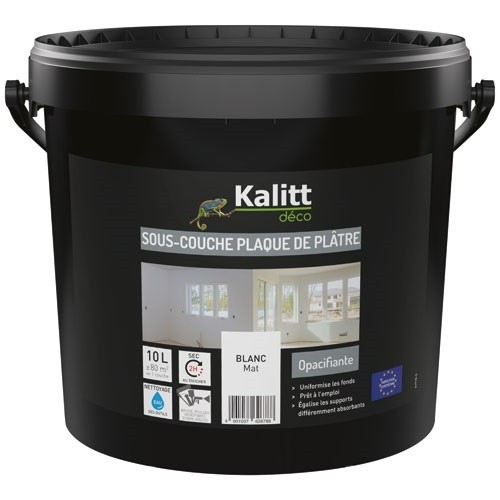 KALITT DECO Peinture sous-couche Plaque de plâtre 10 L Mat - Blanc