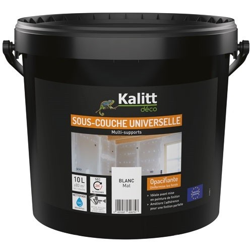 KALITT DECO Peinture sous-couche universelle 10 L Mat - Blanc