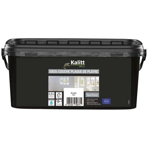 KALITT DECO Peinture sous-couche Plaque de plâtre 2.5 L Mat - Blanc