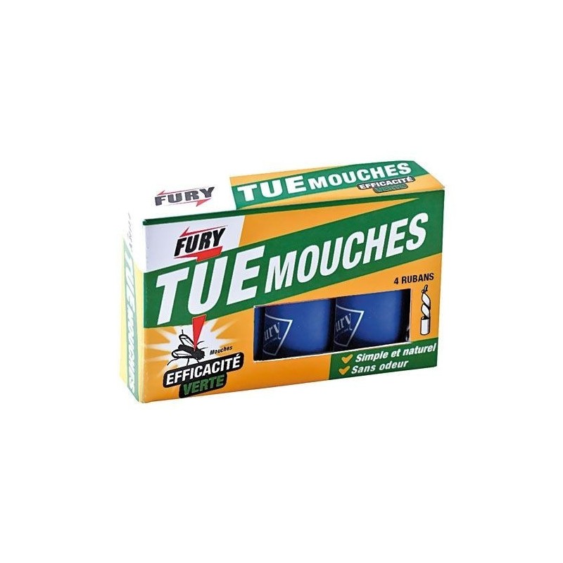 Fury Mouches ruban adhésif écologique à la glu boîte de 4
