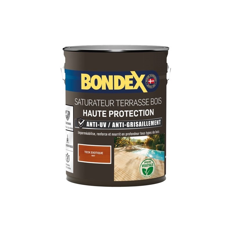 Bondex Saturateur Terrasse Bois 5 L Mat - Teck Exotique