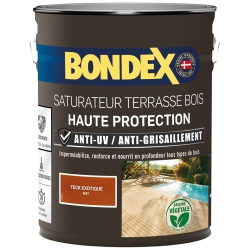 Bondex Saturateur Terrasse Bois 5 L Mat - Teck Exotique