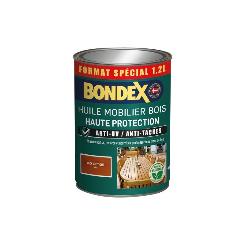 Bondex Huile Mobilier Bois 1,2 L Mat - Teck Exotique