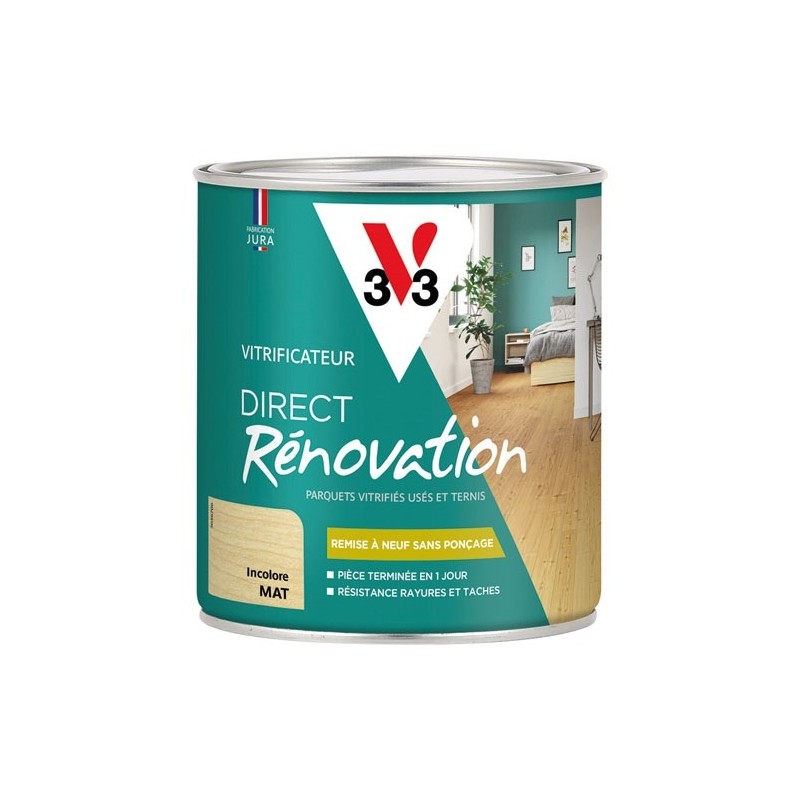 V33 Vitrificateur Direct Rénovation 0,75 L Mat - Incolore