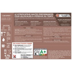 V33 Vitrificateur Passages Extrêmes / Gel escaliers 0,75 L Satin - Incolore - Image 3