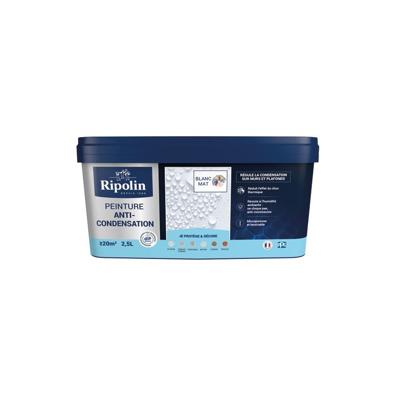 Ripolin Peinture anti-condensation 2,5 L Mat - Blanc