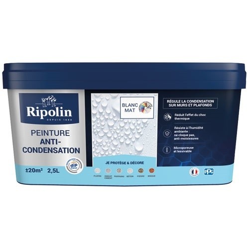 Ripolin Peinture anti-condensation 2,5 L Mat - Blanc