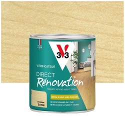 V33 Vitrificateur Direct Rénovation 0,75 L Satin - Incolore - Image 2