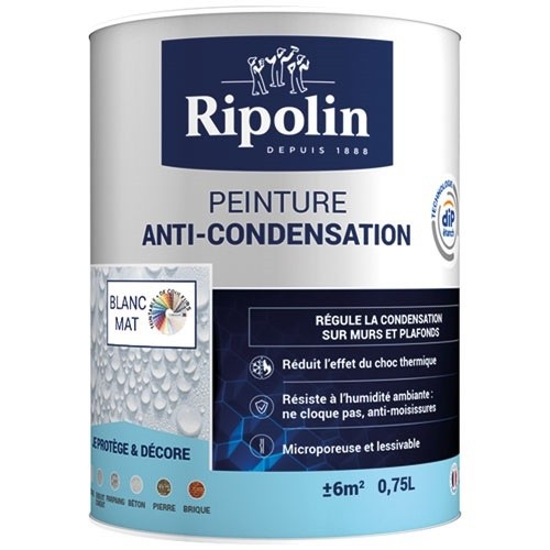 Ripolin Peinture anti-condensation 0,75 L Mat - Blanc