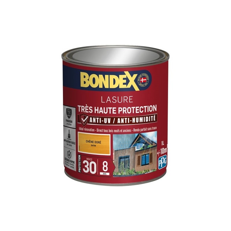 Bondex lasure ind 30 / 8 ans 1 L chêne doré