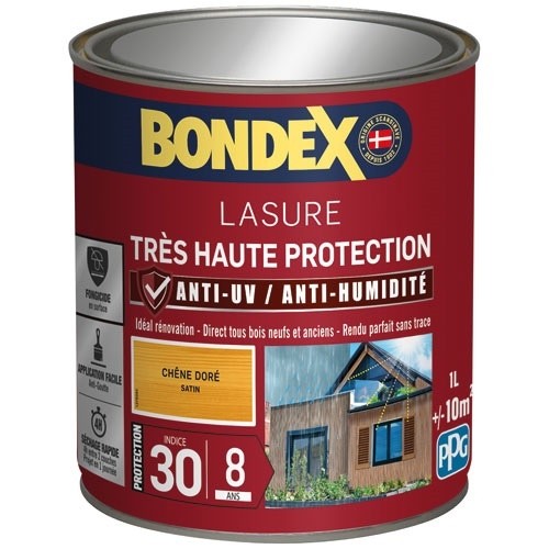 Bondex lasure ind 30 / 8 ans 1 L chêne doré