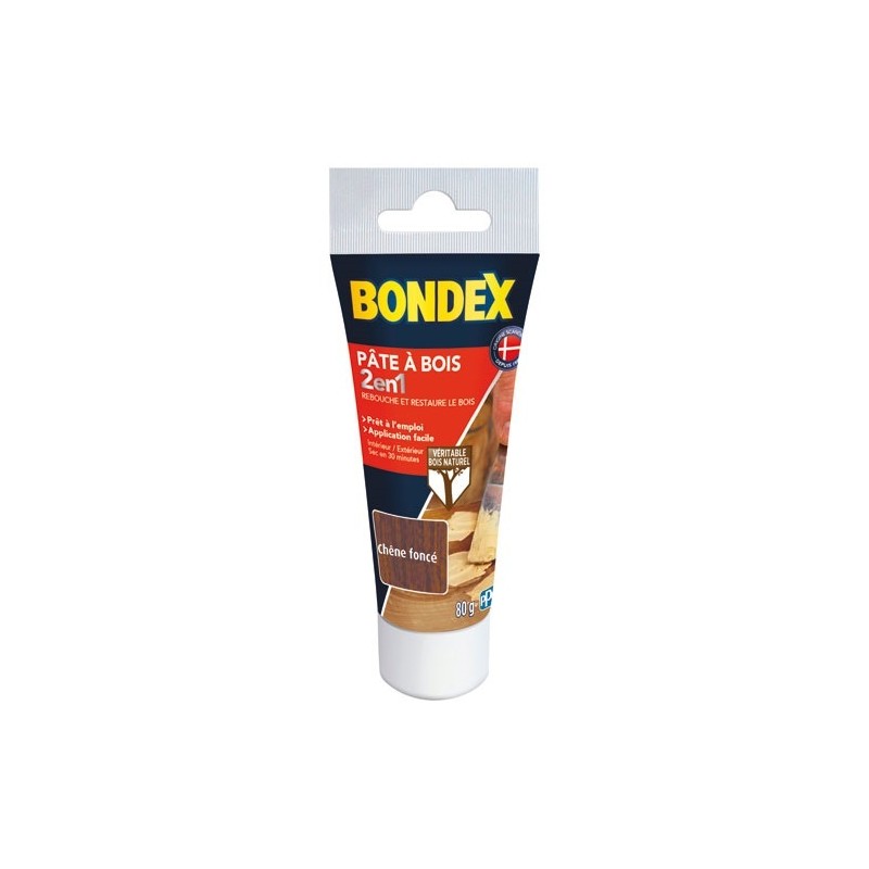 Bondex Pâte à bois tube 80 g chêne foncé