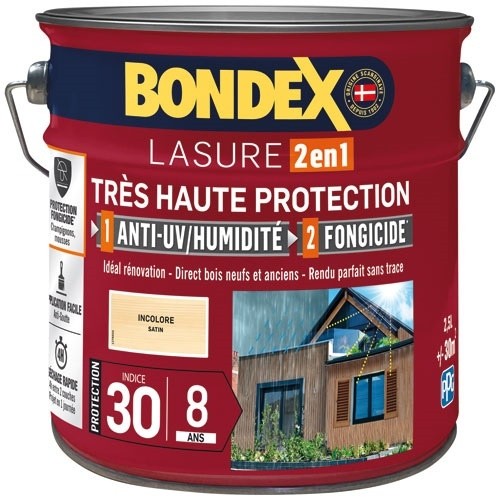 Bondex lasure ind 30 / 8 ans 2.5 L incolore