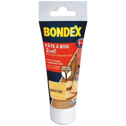 Bondex Pâte à bois tube 80 g chêne clair