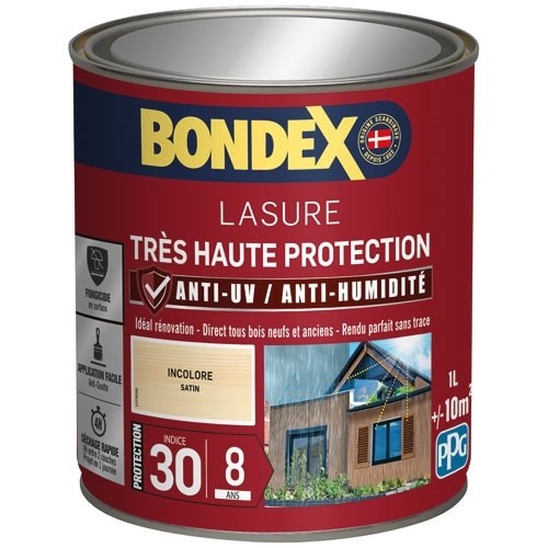 Bondex lasure ind 30 / 8 ans 1 L incolore