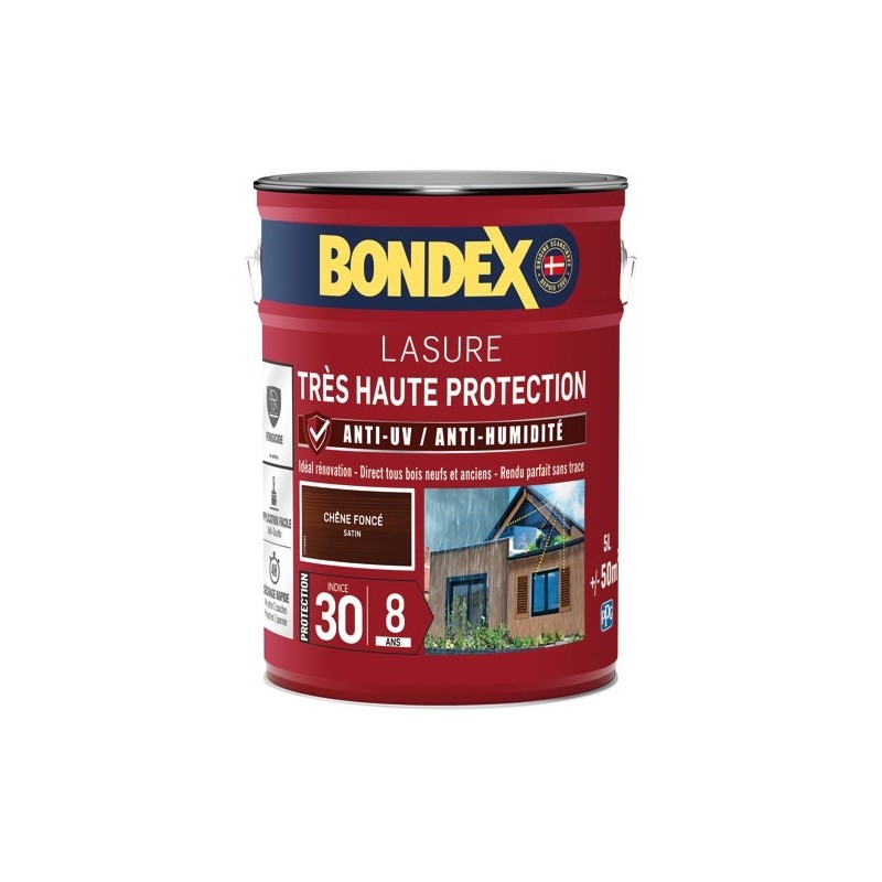 Bondex lasure ind 30 / 8 ans 5 L chêne foncé