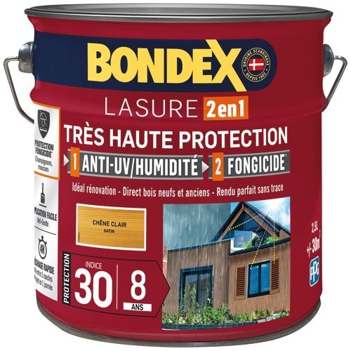 Bondex lasure ind 30 / 8 ans 2.5 L chêne clair