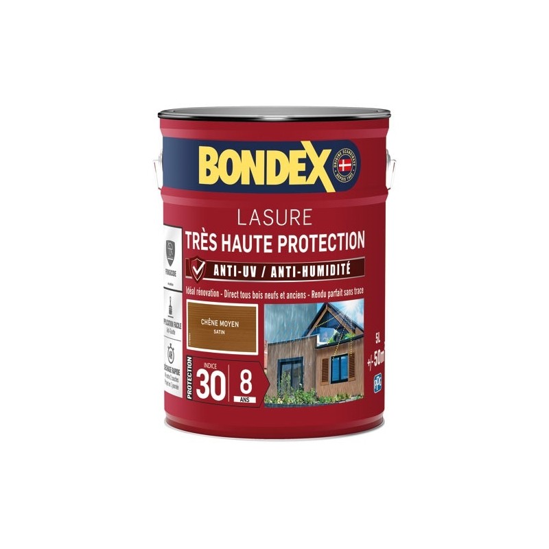 Bondex lasure ind 30 / 8 ans 5 L chêne moyen