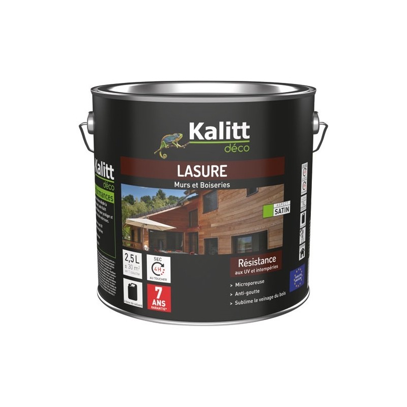 KALITT DECO Lasure bois 7 ans 2.5 L teck